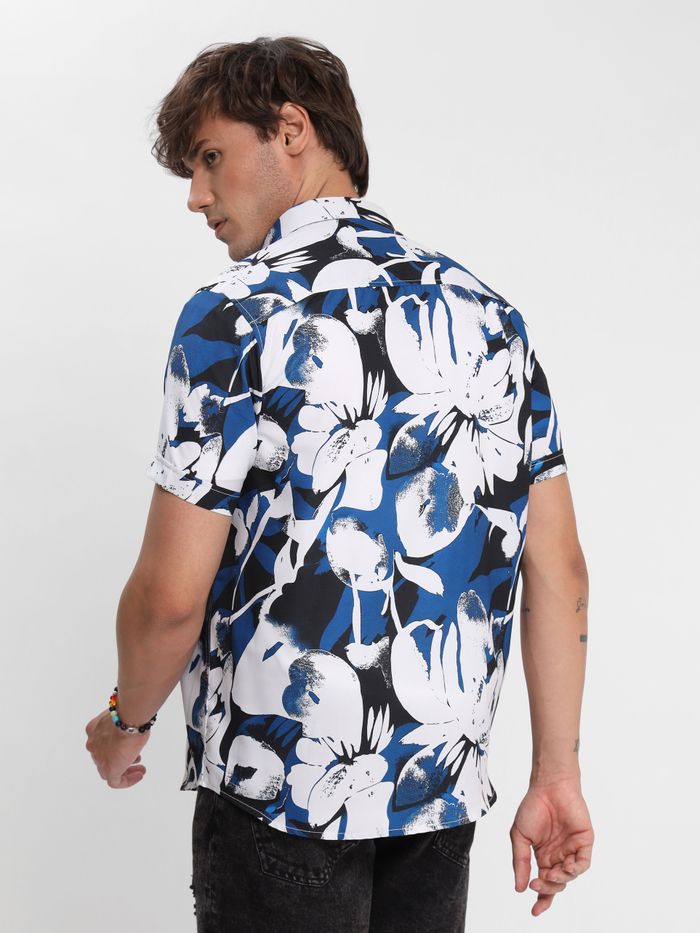 Abstract Floral Hawaiian Shirts - Image 2
