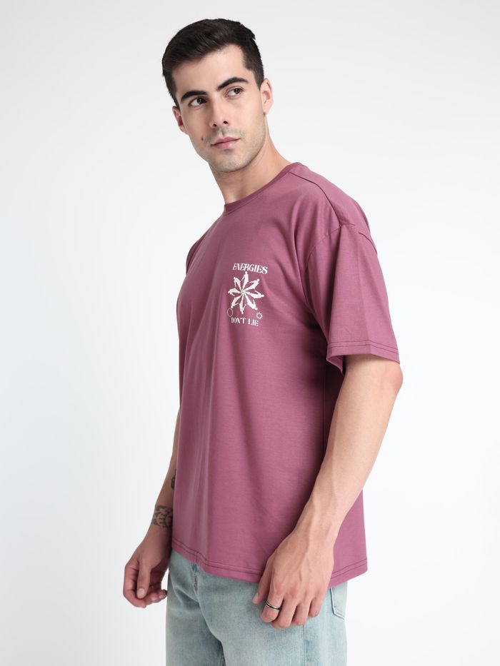Energies Dont Lie Printed Oversized T-shirt for Men - Image 2