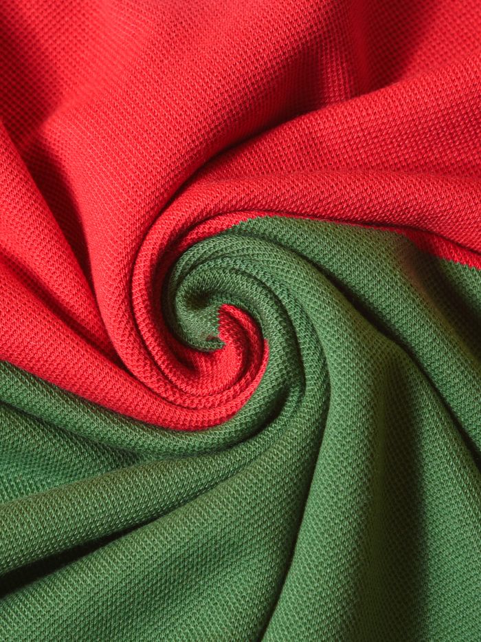 Green and Red Rugby Polo Oversized Men Sweatshirts - Image 3