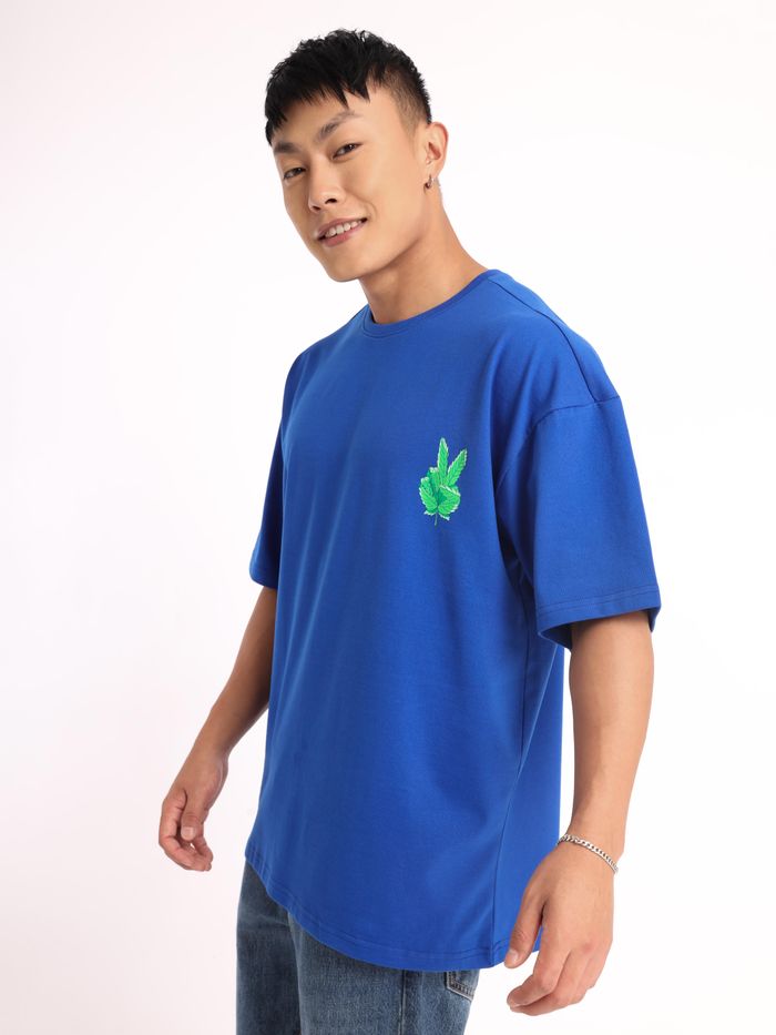 Peace Love Printed Oversized T-shirt for Men - Image 3