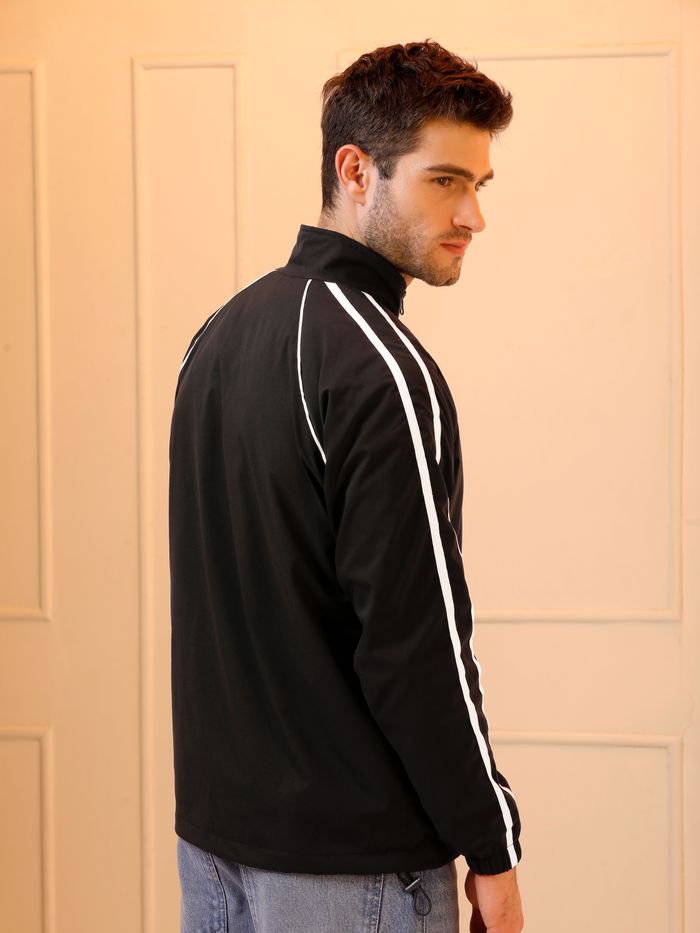 Black Raglan Sleeve Jacket for Men - Image 2
