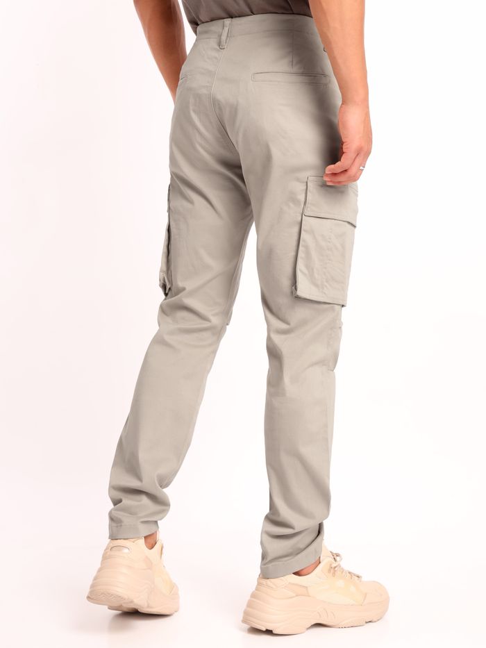 Cream Cargo Pants for Men - Image 2
