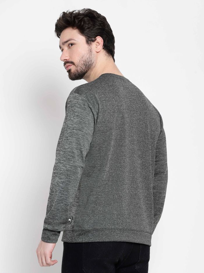 Metal Grey Box Knitted Men Sweatshirts - Image 2