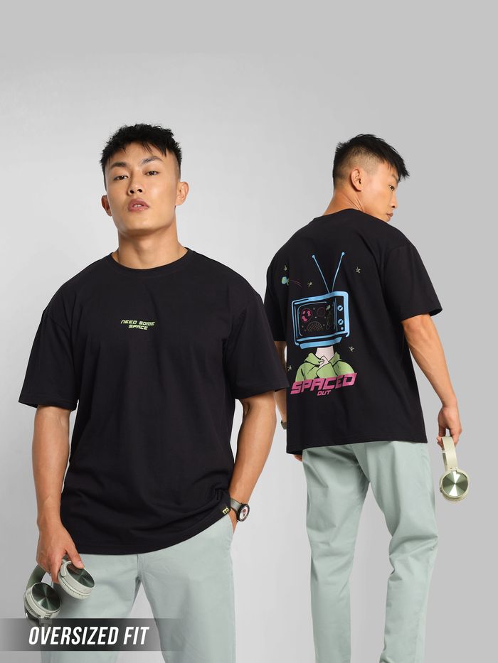 Need More Space Printed Oversized T-shirt for Men