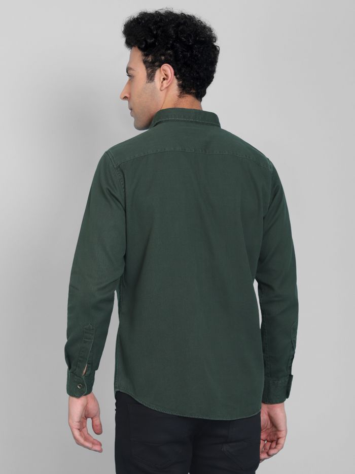 Regent Green Sulphur Twill Shirt for Men - Image 3