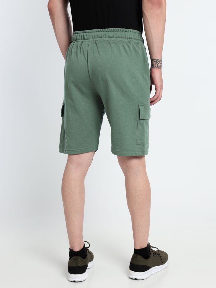 Sage Green Knitted Shorts for Men - Image 3