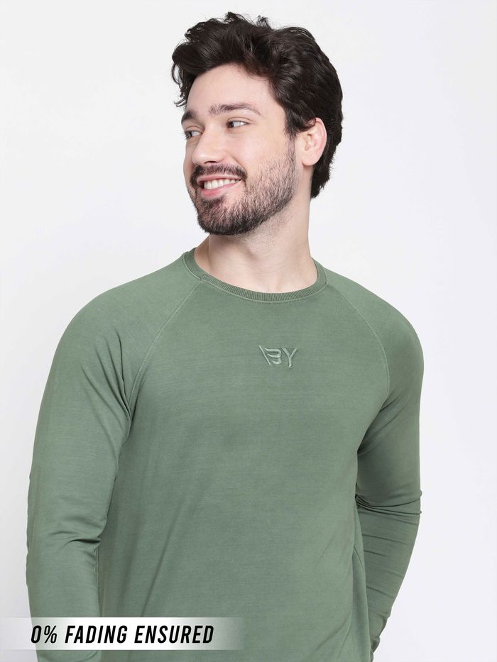 Sage Green RFD Raglan Men Sweatshirts - Image 2