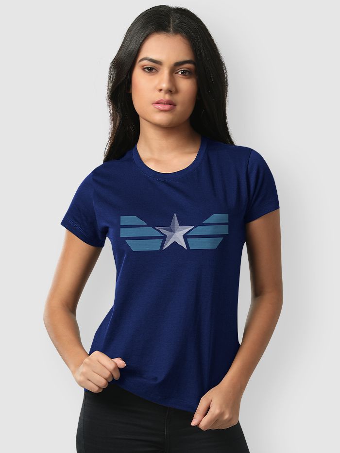 Captain America Logo T-shirts for Girls
