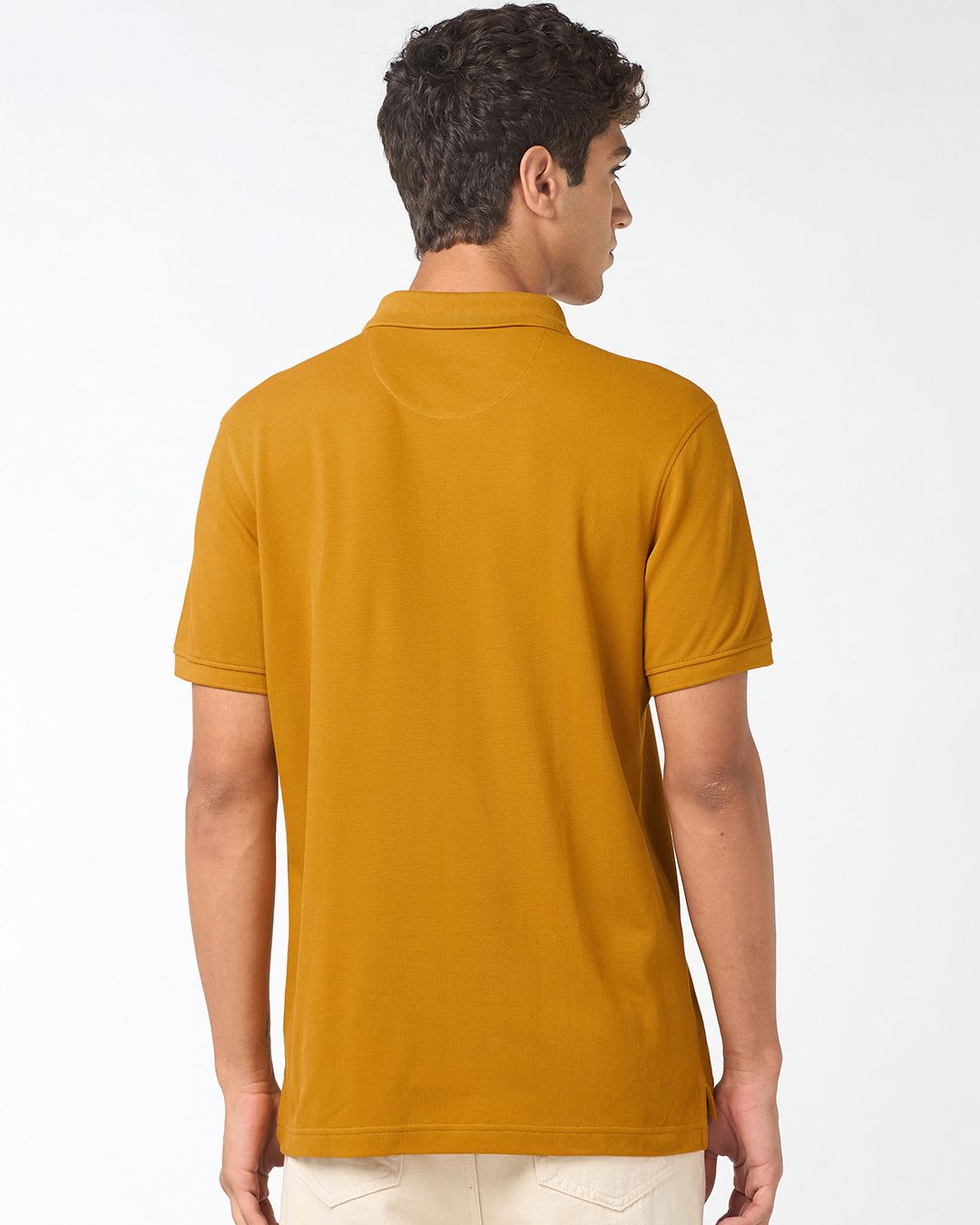 Men's Yellow Polo T-shirt - Image 4