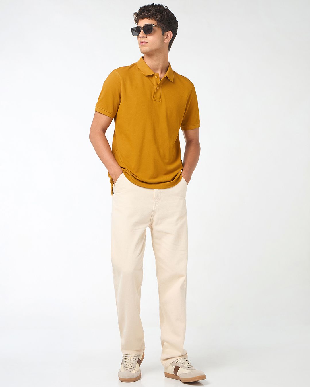 Men's Yellow Polo T-shirt - Image 5