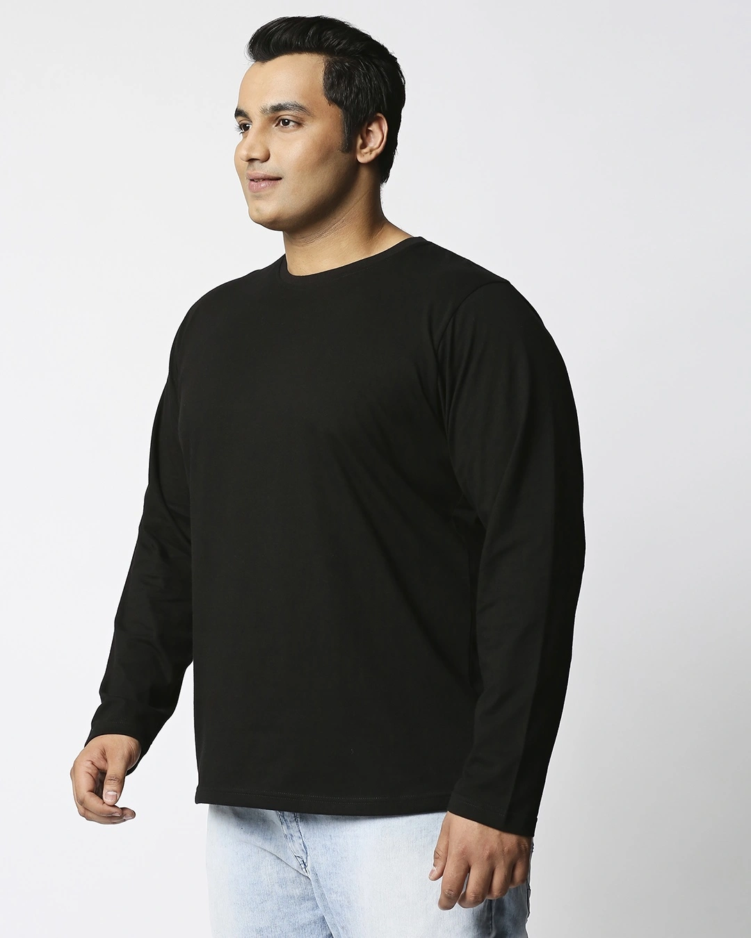 Men's Black Plus Size T-shirt - Image 2
