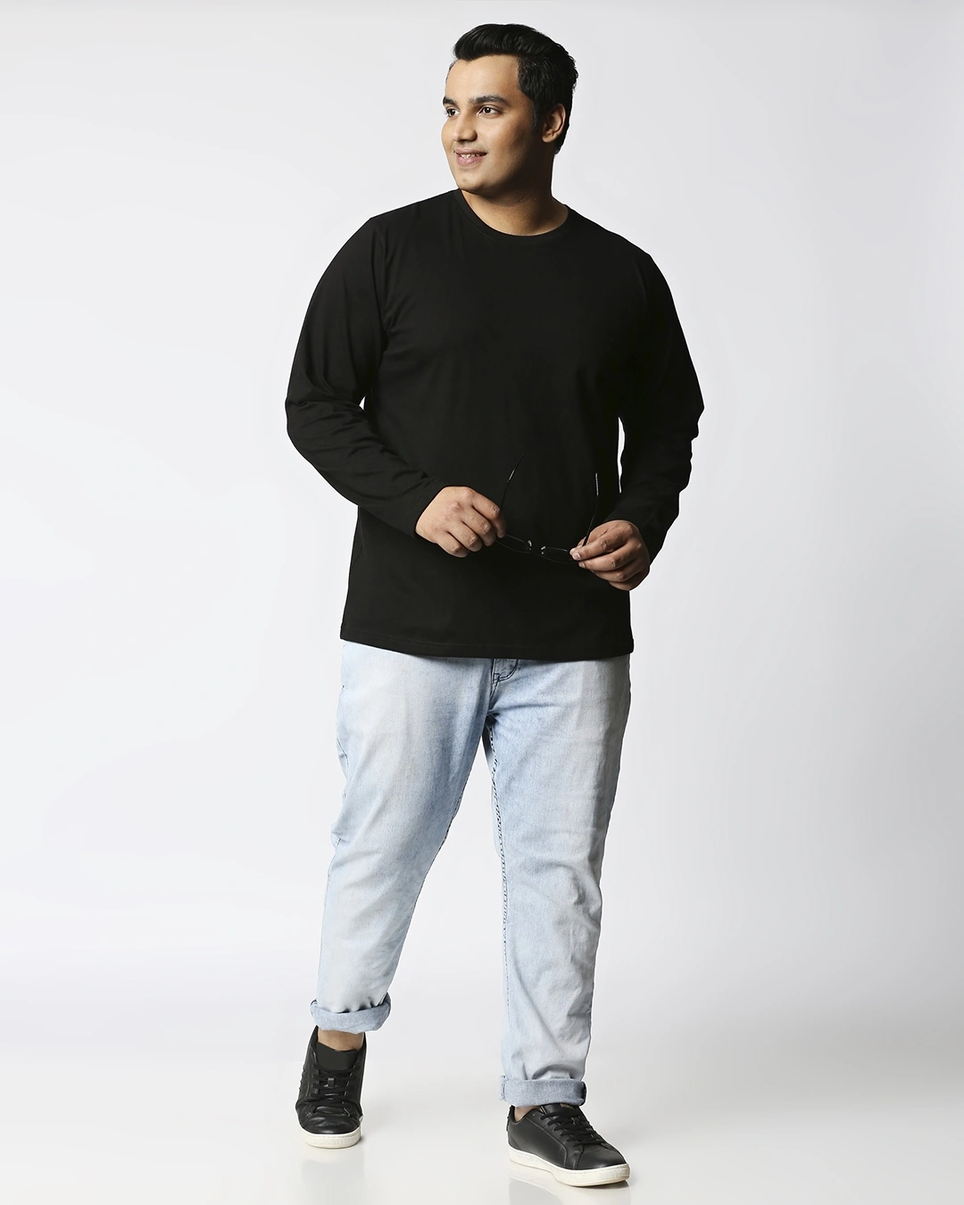 Men's Black Plus Size T-shirt - Image 4