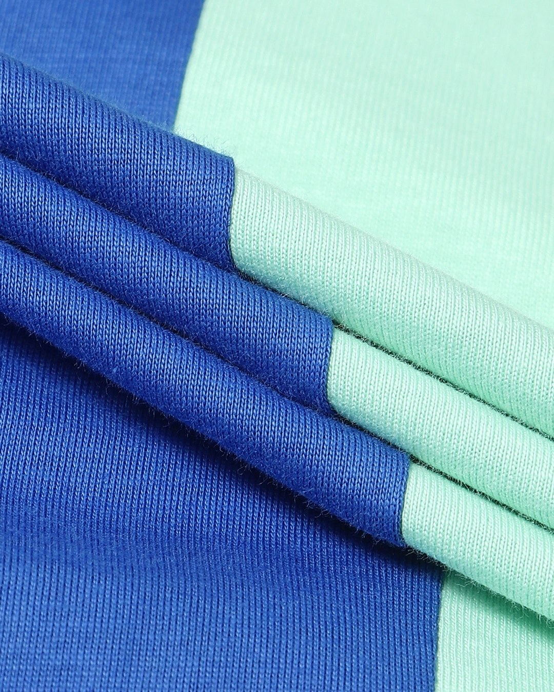 Men's Bird Egg Blue Color Block T-shirt - Image 6