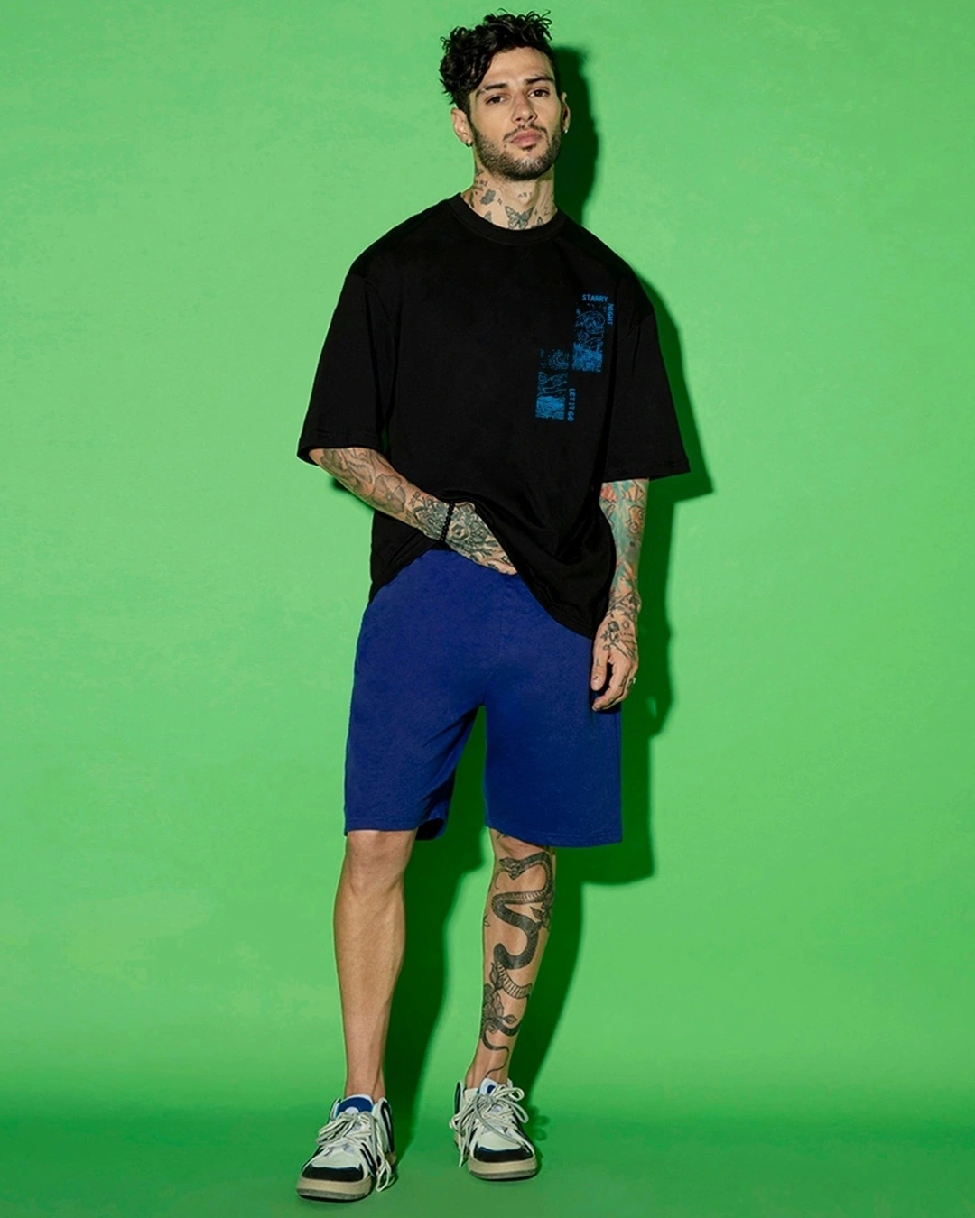 Men's Black Dream Graphic Printed Oversized T-shirt - Image 4