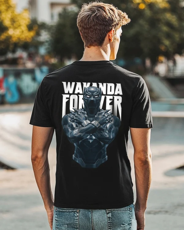 Men's Black The King Graphic Printed T-shirt