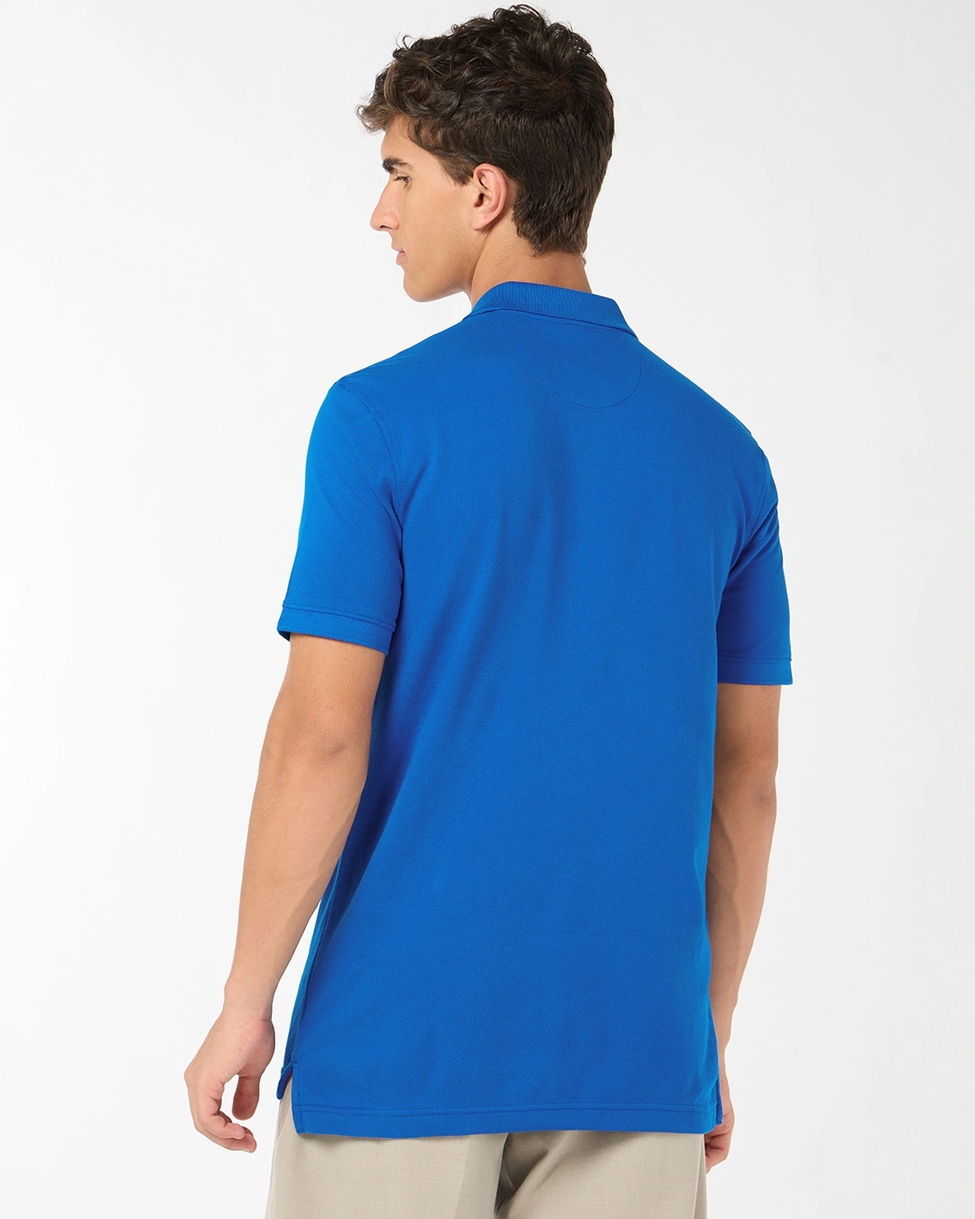 Men's Blue Polo T-shirt - Image 2