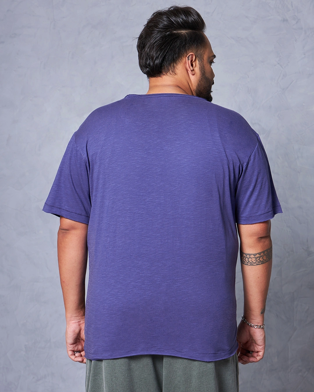 Men's Skipper Blue Plus Size T-shirt - Image 4