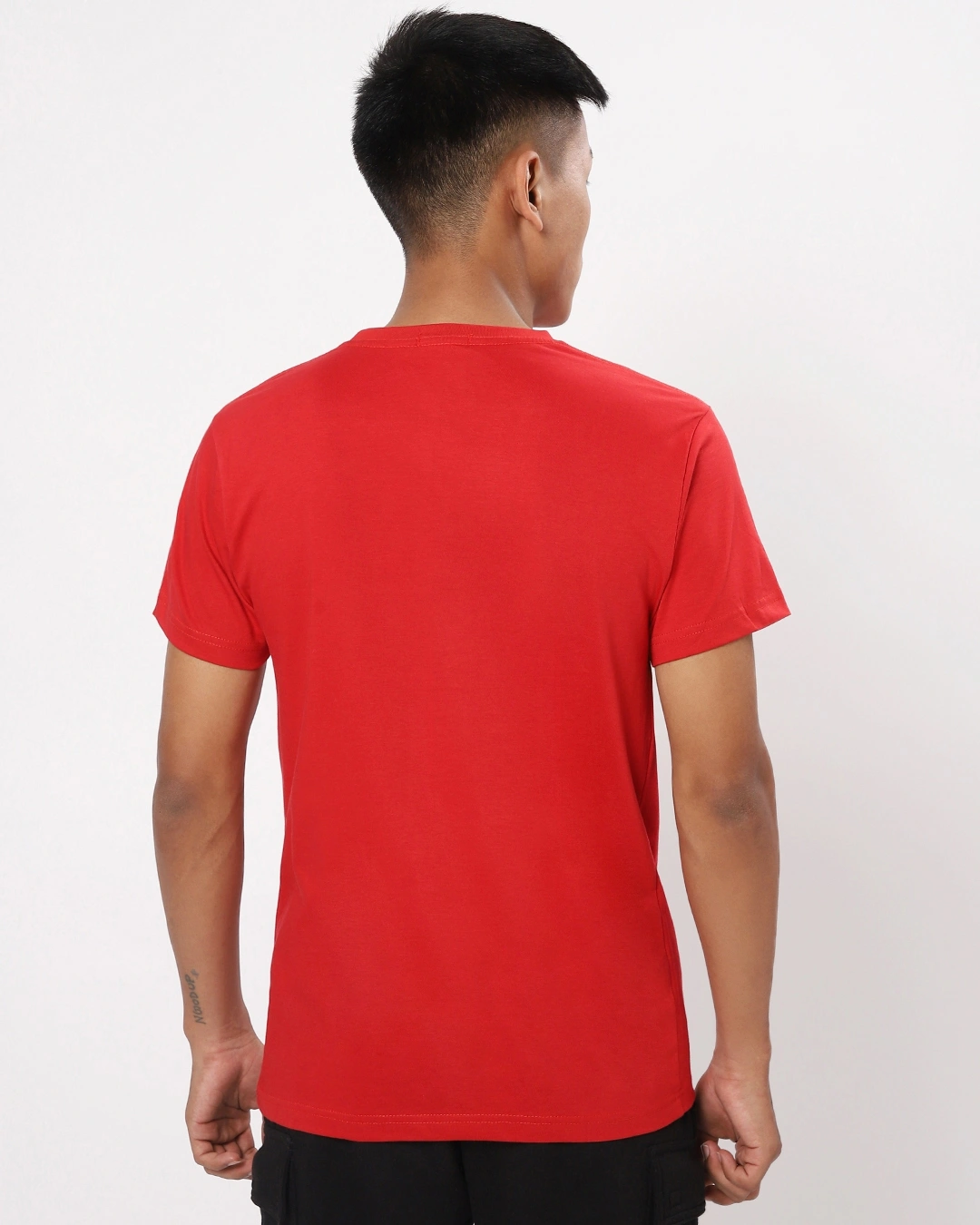 Men's Bold Red Apnapun Typography T-shirt - Image 3