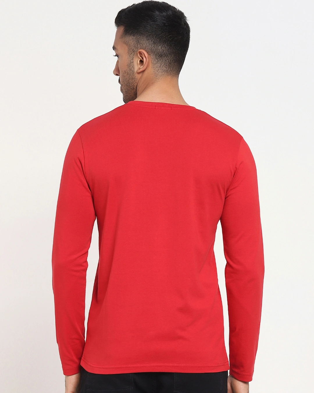 Men's Bold Red Digital Reform Typography T-shirt - Image 3