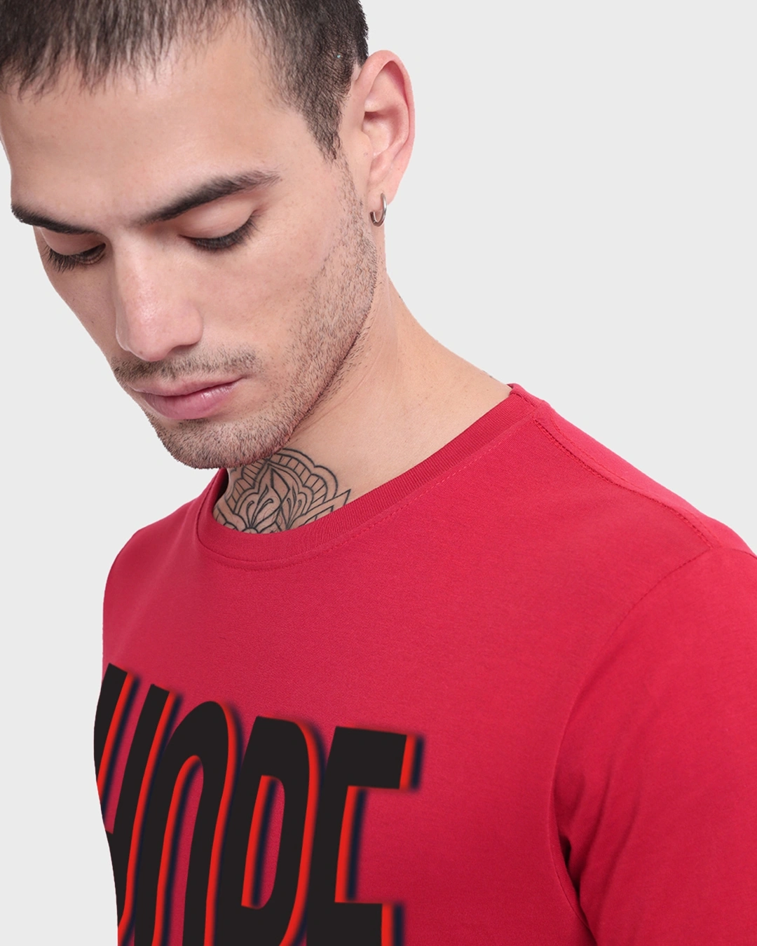 Men's Bold Red Hope Graphic Printed T-shirt - Image 5