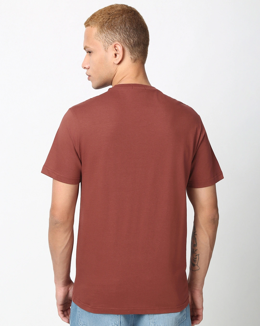 Men's Brick Red T-shirt - Image 2
