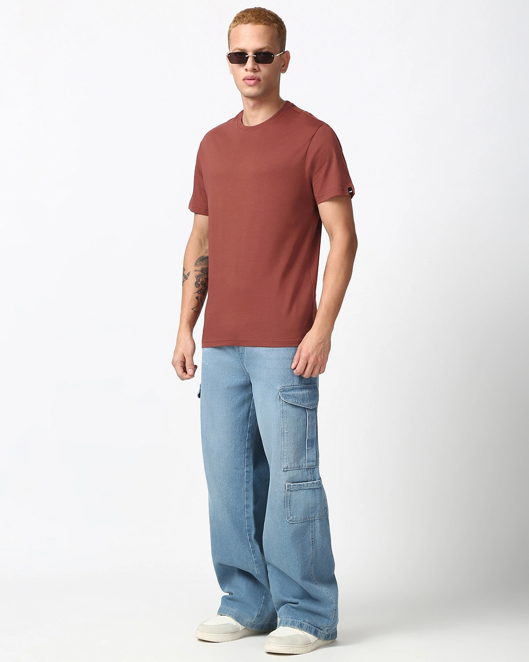 Men's Brick Red T-shirt - Image 3