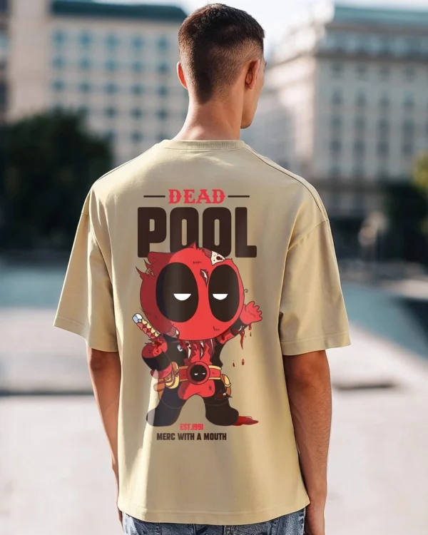 Men's Brown Most Wanted Graphic Printed Oversized T-shirt