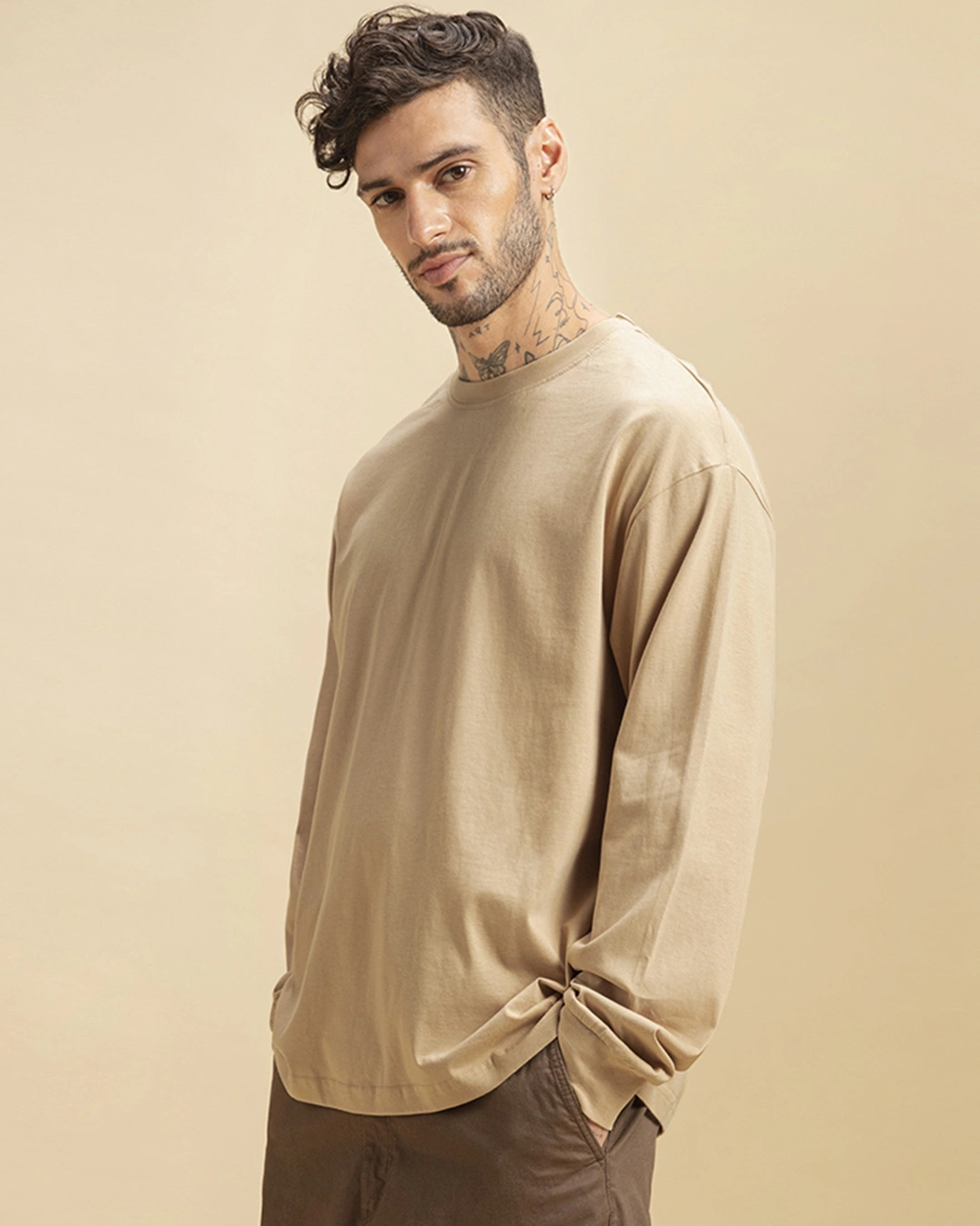 Men's Brown Oversized T-shirt - Image 5