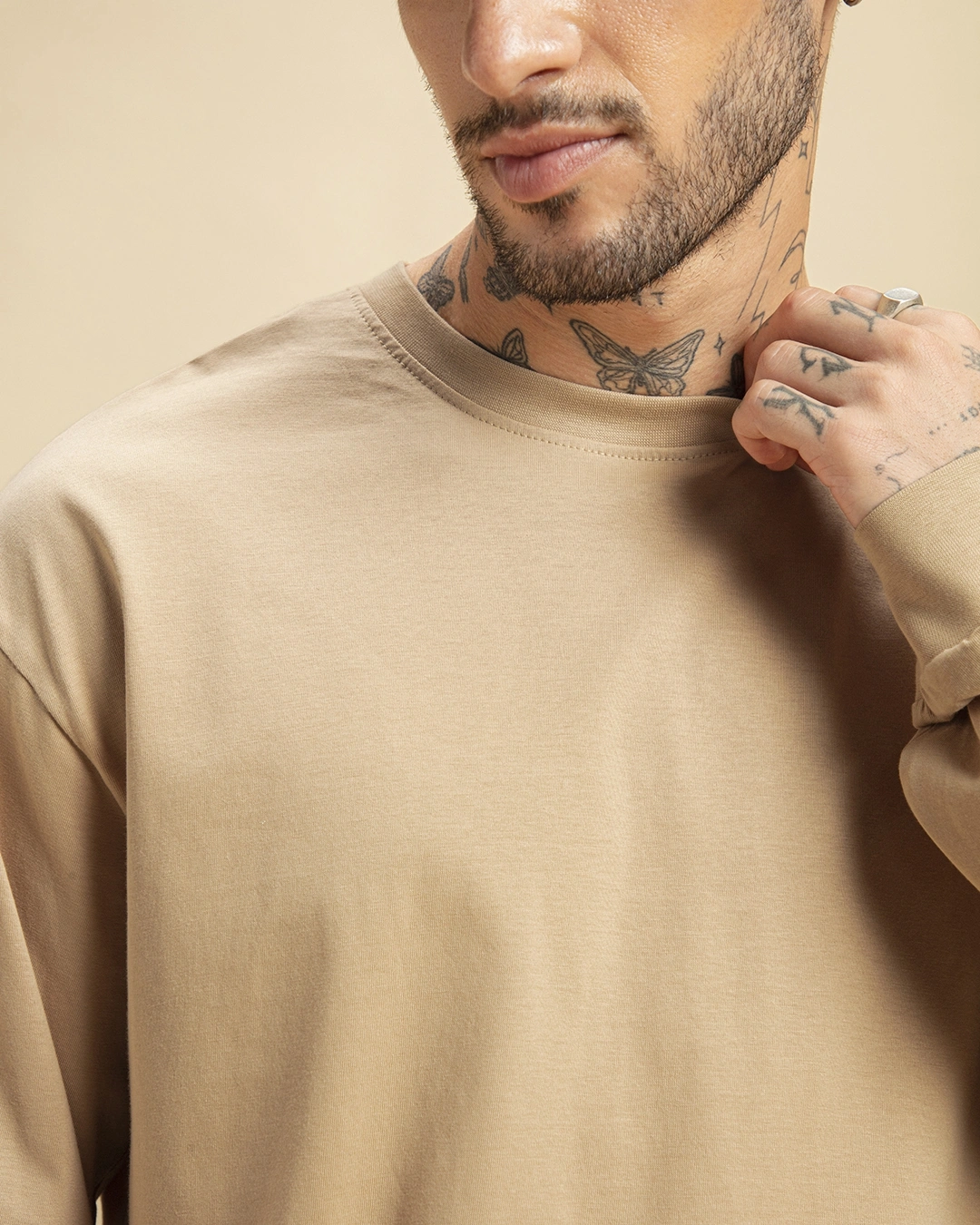 Men's Brown Oversized T-shirt - Image 3