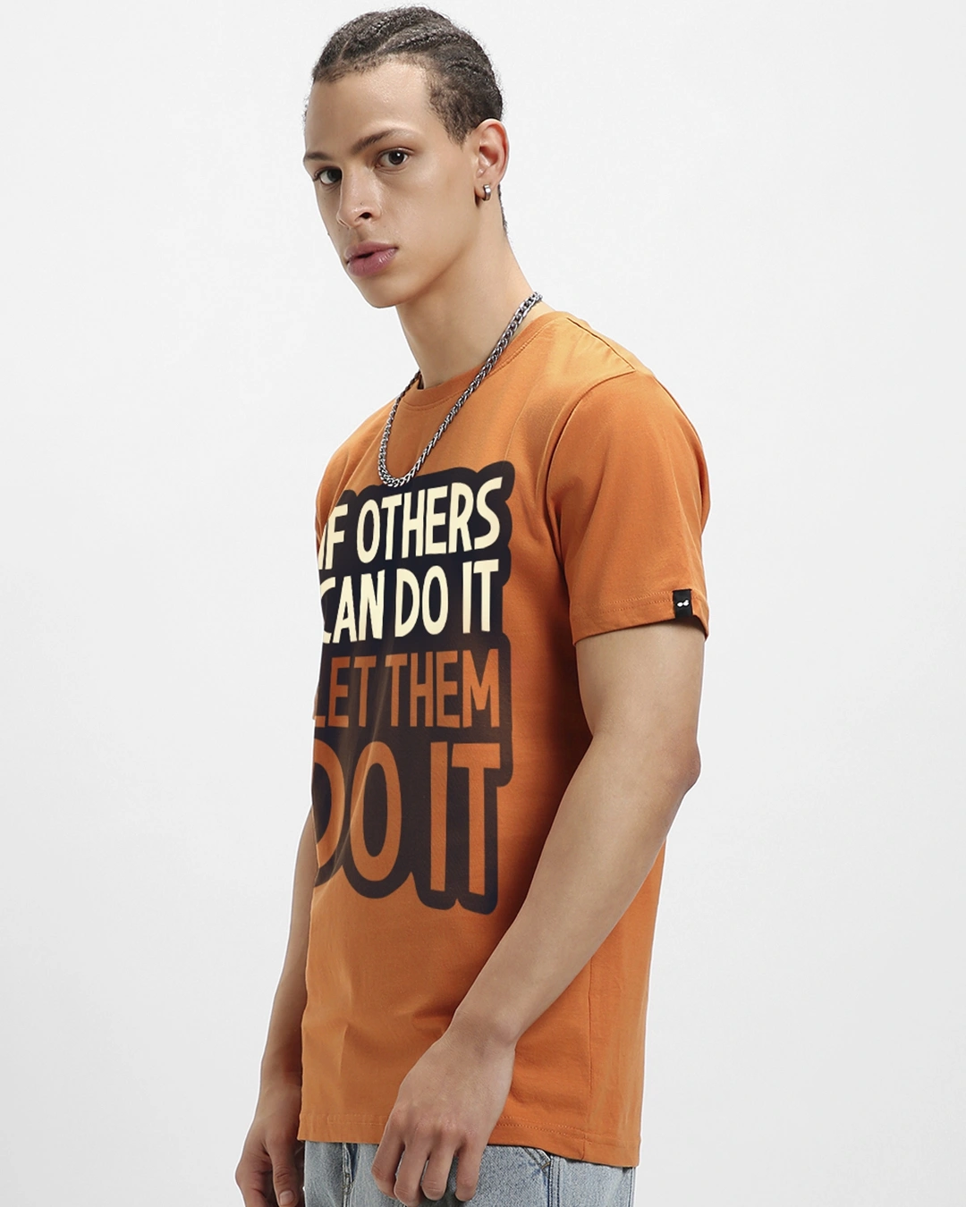 Men's Caramel Orange If Others Typography T-shirt - Image 2