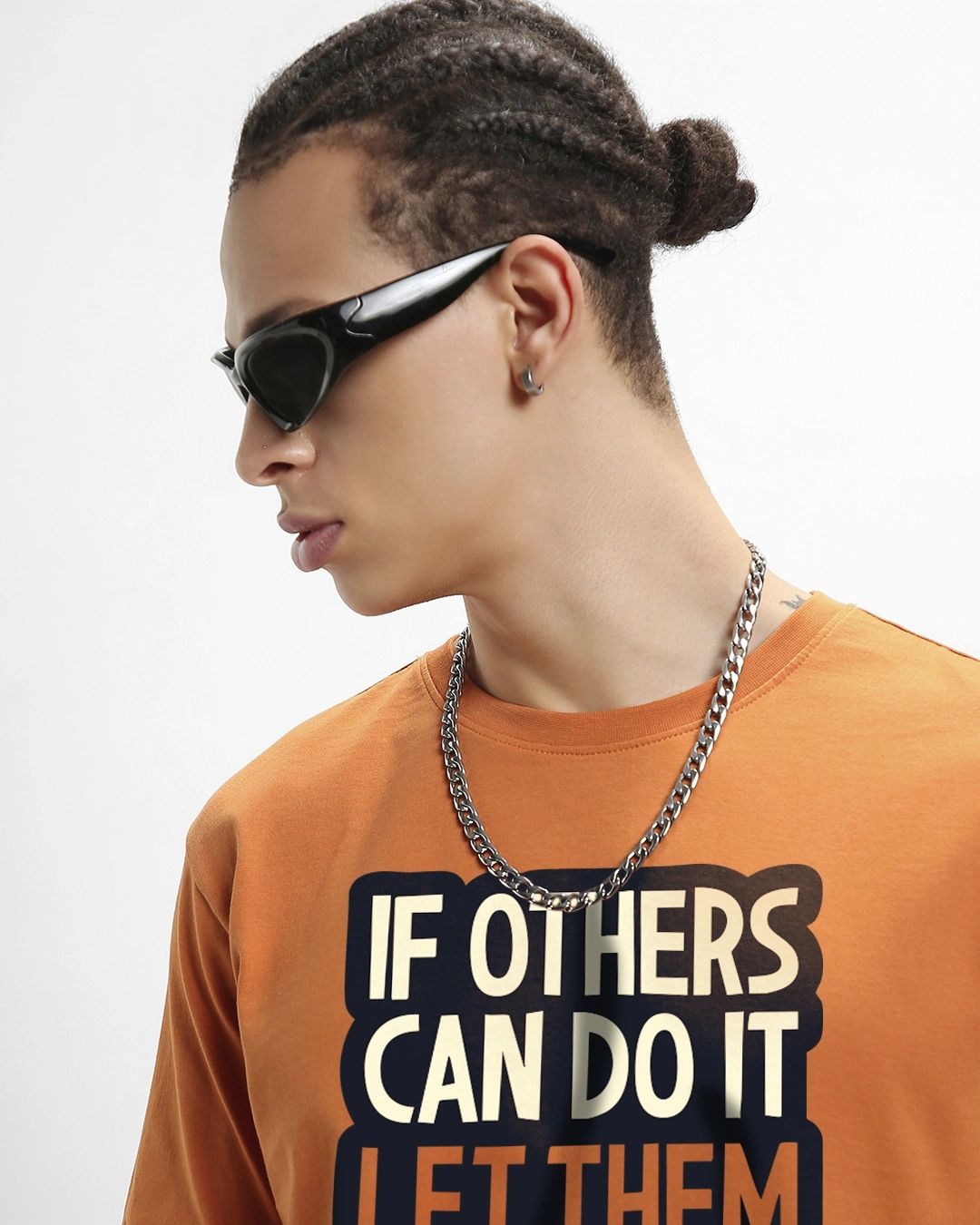 Men's Caramel Orange If Others Typography T-shirt - Image 5