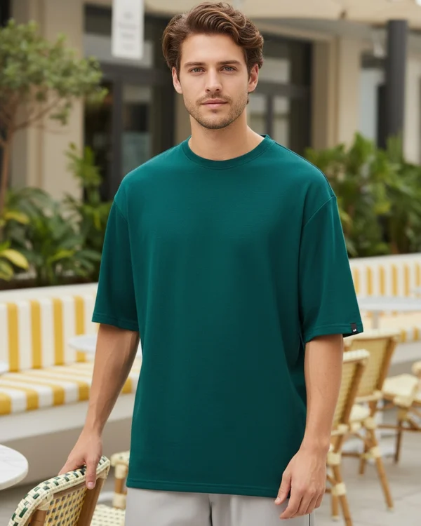 Men's Dark Sea Green Oversized T-shirt