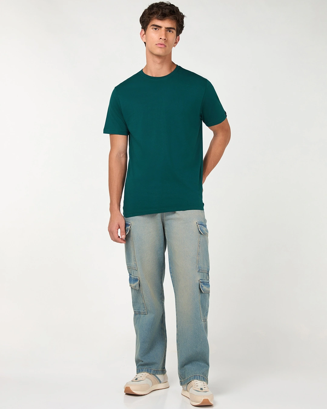 Men's Dark Sea Green T-shirt - Image 4