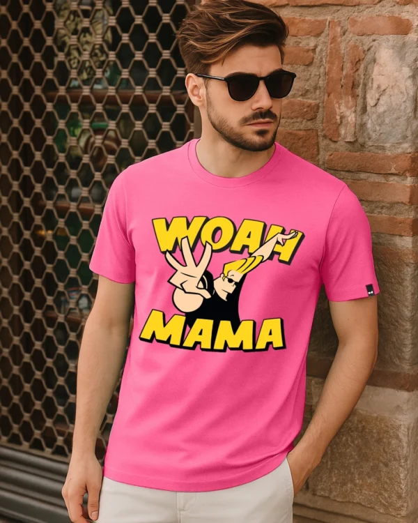 Men's Fandango Pink Woah Mama Graphic Printed T-shirt