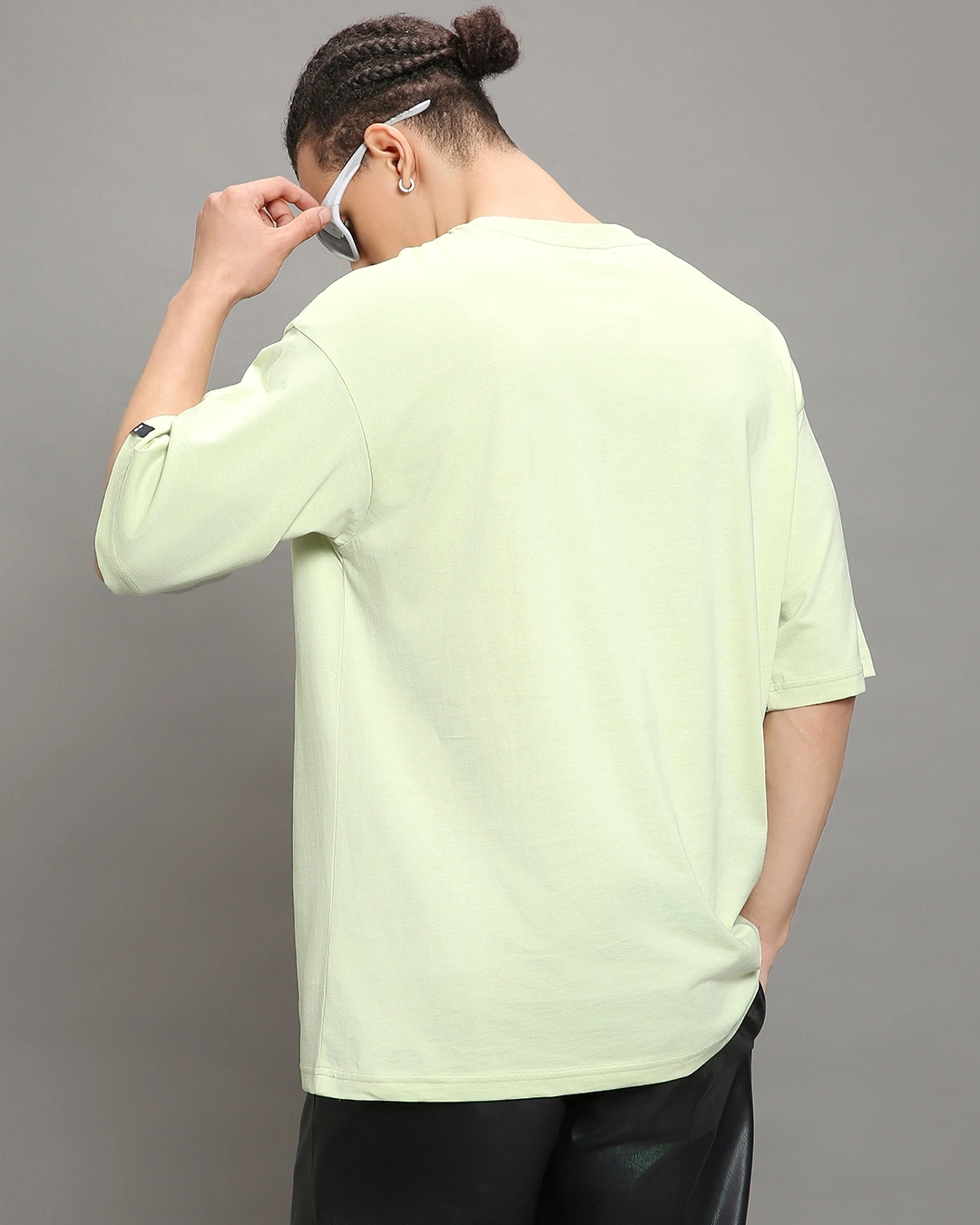 Men's Green Oversized T-shirt - Image 4
