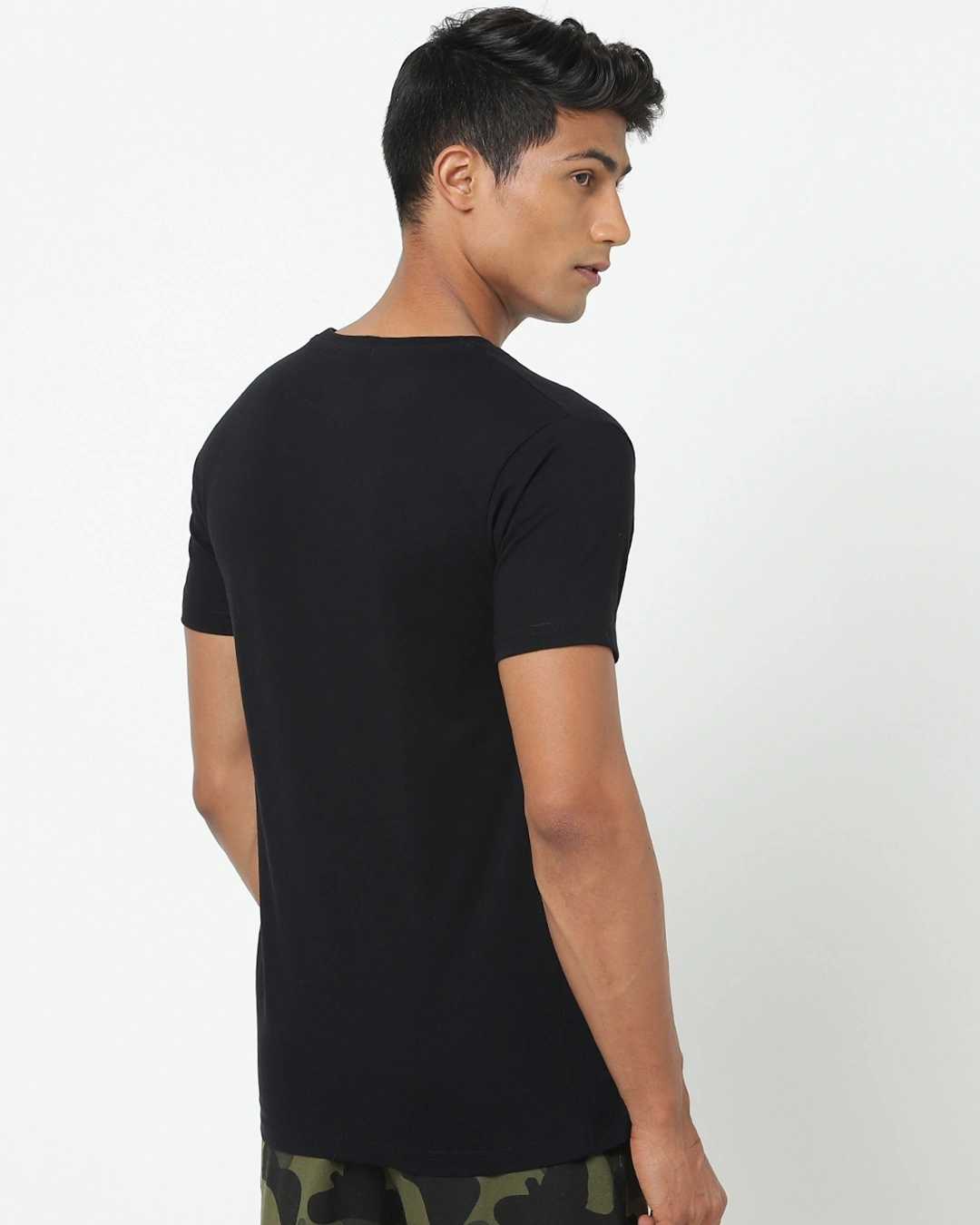 Men's Jet Black Game Over Graphic Printed T-shirt - Image 3