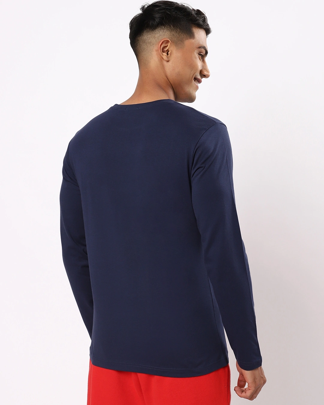 Men's Navy Blue Play It Again Graphic Printed T-shirt - Image 2