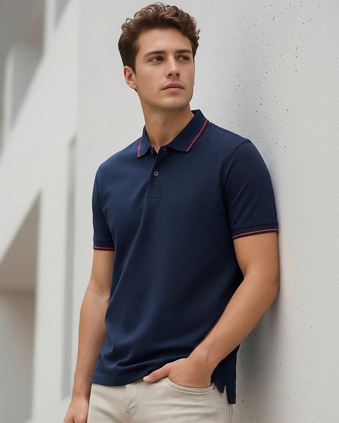 Men's Navy Blue Polo T-shirt