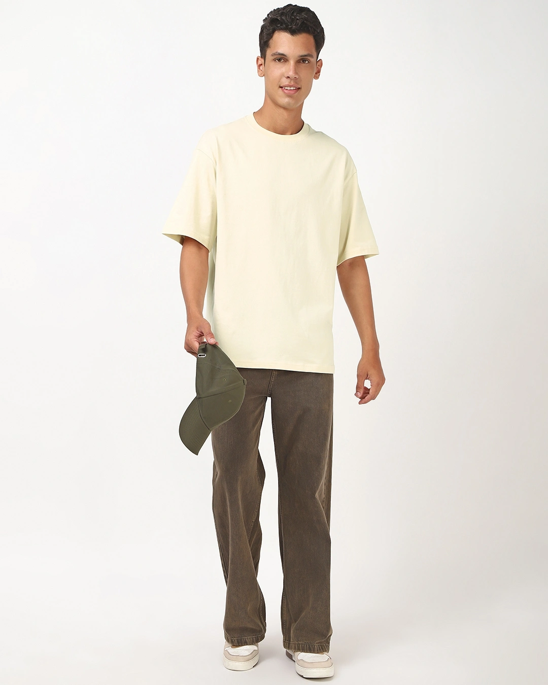 Men's Off White Oversized T-shirt - Image 4