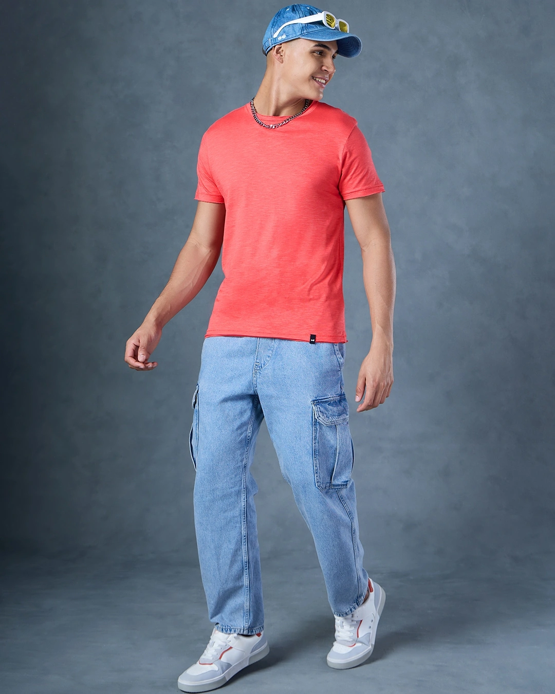Men's Coral Pink T-shirt - Image 4