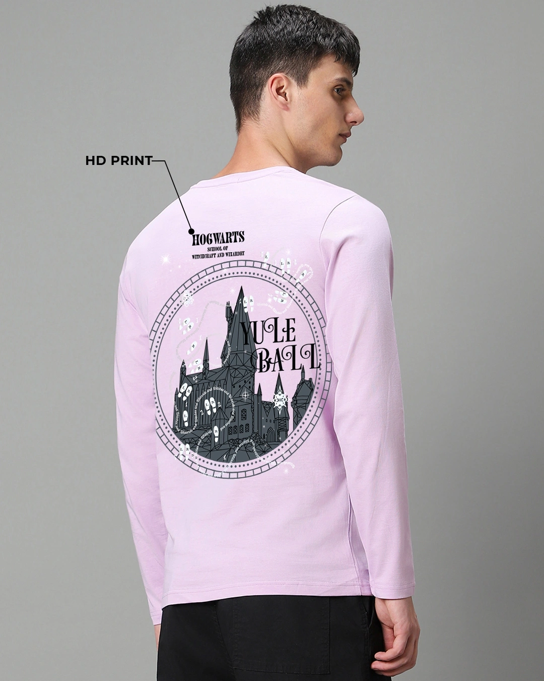 Men's Purple Witchcraft Graphic Printed T-shirt - Image 4