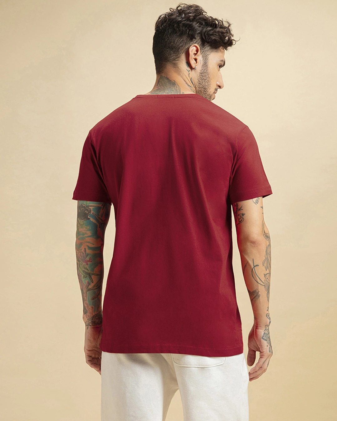 Men's Red Pocket Jerry Graphic Printed T-shirt - Image 3