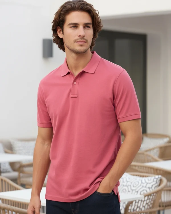 Men's Dusty Pink Polo T-shirt