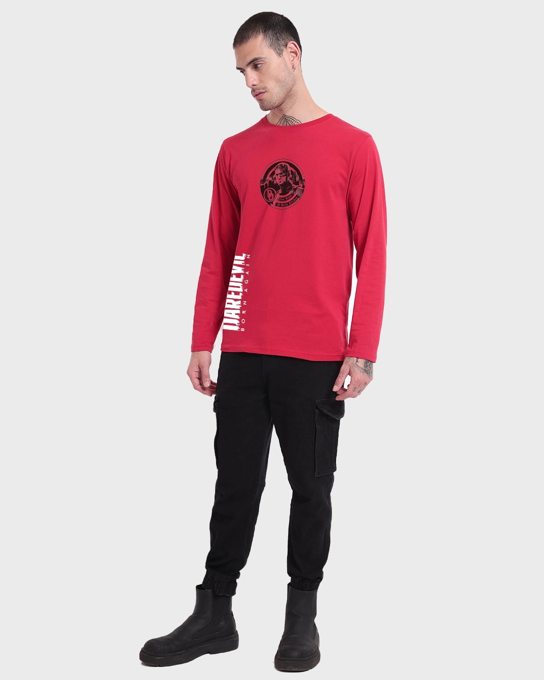 Men's Red The Devil Graphic Printed T-shirt - Image 4