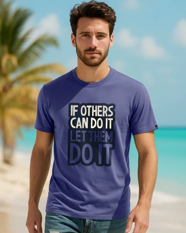 Men's Skipper Blue If Others Typography T-shirt