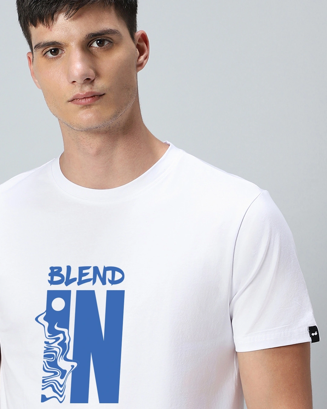 Men's White Blend Typography T-shirt - Image 5