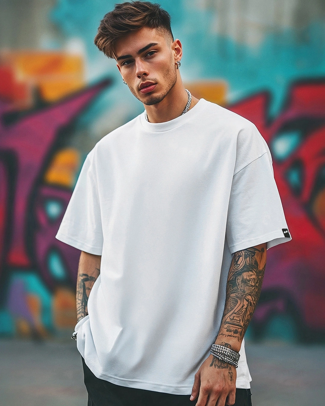 Men's White Oversized T-shirt