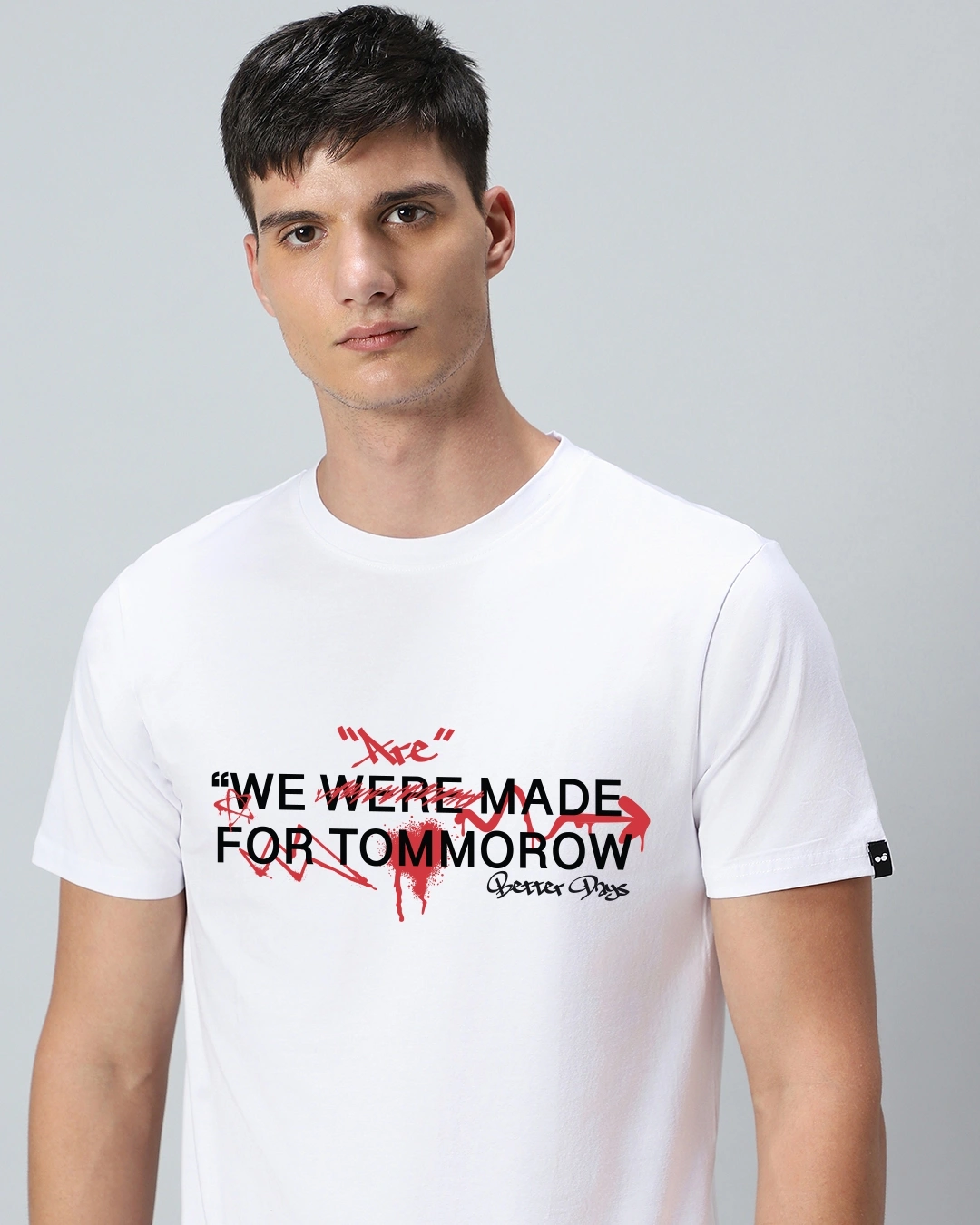 Men's White The Future Typography T-shirt - Image 5