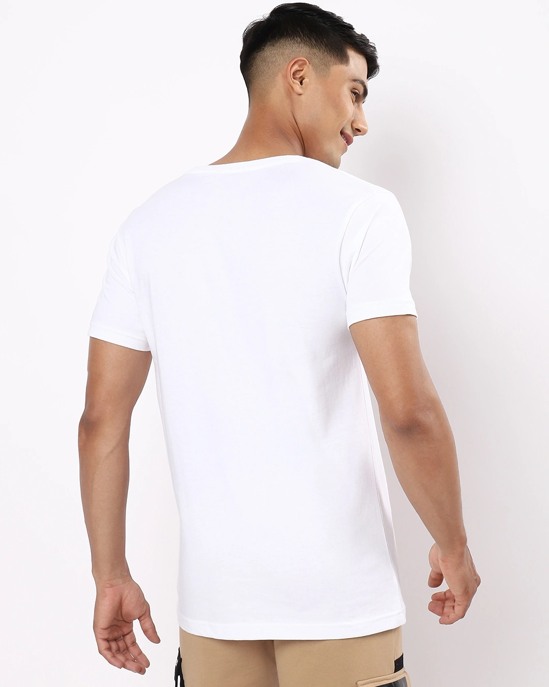 Men's White Wander Geometry T-shirt - Image 3
