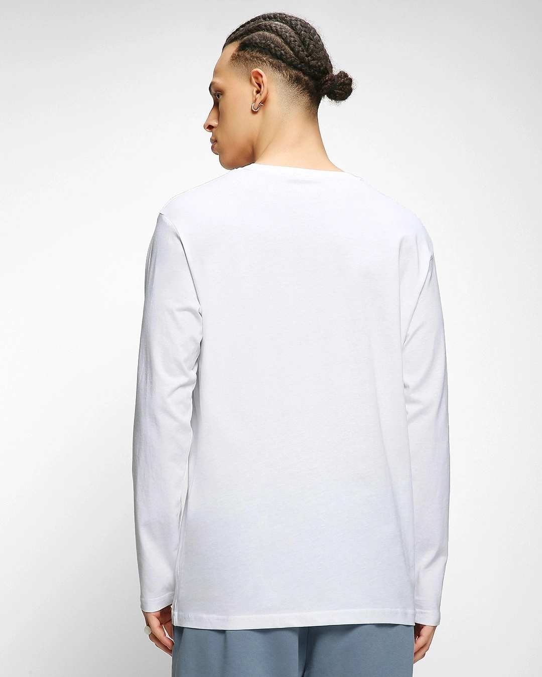 Men's White World Peace Graphic Printed T-shirt - Image 3